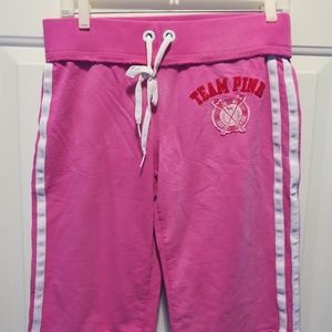 Victoria Secret Team Pink  Sweatpants Shorts Sz S